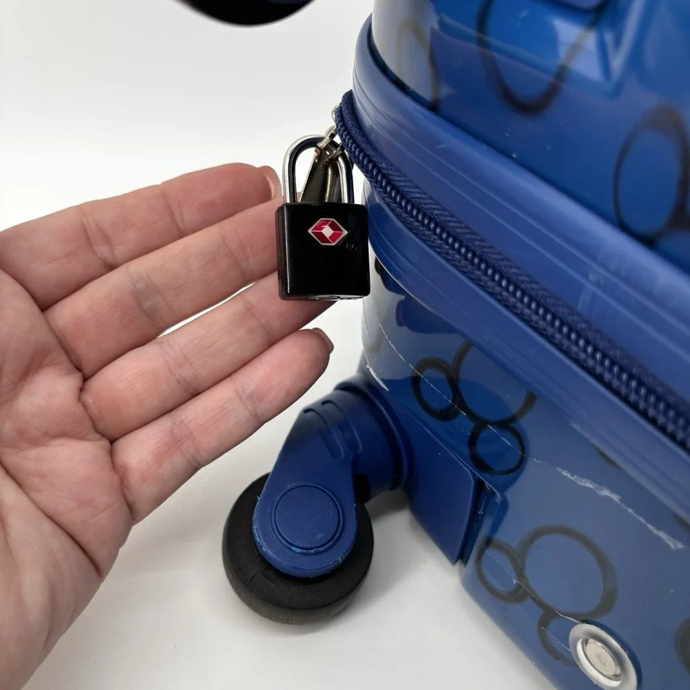 Disney Parks Mickey Mouse Hardbody Rolling Swivel 4 wheel Suitcase Luggage 21